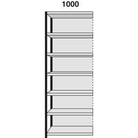 kerkmann Regalfeld Stora 100 - B 100 x H 260 x T 60 cm - Silber-Lichtgrau