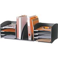 Paperflow desk organizer, 8 vakken, Verstelbare scheidingswanden, zwart