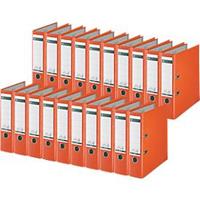 LEITZ ordner 1010, A4, rugbreedte 80 mm, 20 stuks, oranje