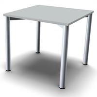 geramoebel Schreibtisch 4-Flex 80 x 80 - Lichtgrau / Silber