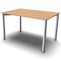 geramoebel Schreibtisch 4-Flex 120 x 80 - Buche / Silber