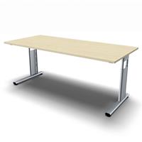 geramoebel Schreibtisch C-Flex 180 x 80 - Ahorn / Silber