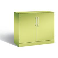 C+P Vleugeldeurkast ASISTO, hoogte 897 mm, breedte 1000 mm, 1 legbord, felgroen/felgroen