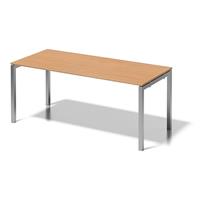 BISLEY Bureautafel CITO, U-onderstel, h x b x d = 740 x 1800 x 800 mm, onderstel zilverkleurig, blad beukenhout