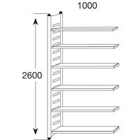 Legbordstelling, 2600x1000x600 mm