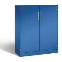 C+P Vleugeldeurkast ASISTO, hoogte 1292 mm, breedte 1000 mm, 2 legborden, gentiaanblauw/gentiaanblauw