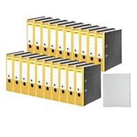 Schäfer Shop Select  ordner, A4, rugbreedte 80 mm, 20 stuks + GRATIS 1 PP ordner tabbladen A-Z, geel