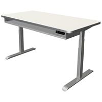 kerkmann Steh-Sitz-Schreibtisch Move 4 Premium 160 x 80 cm - Weiss/Silber