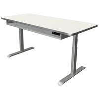 kerkmann Steh-Sitz-Schreibtisch Move 4 Premium 180 x 80 cm - Weiss/Silber