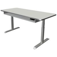 kerkmann Steh-Sitz-Schreibtisch Move 4 Premium 180 x 80 cm - Lichtgrau/Silber