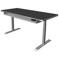 kerkmann Steh-Sitz-Schreibtisch Move 4 Premium 180 x 80 cm - Anthrazit/Silber