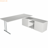 kerkmann Schreibtisch start up BxT 180x80 mit Sideboard weiß