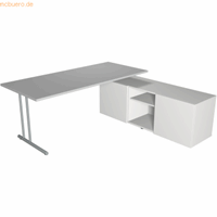 kerkmann Schreibtisch start up BxT 180x80 mit Sideboard lichtgrau