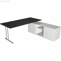 kerkmann Schreibtisch start up BxT 180x80 mit Sideboard anthrazit