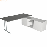 kerkmann Schreibtisch start up BxT 180x80 mit Sideboard grafit