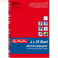 herlitz Kopierpapier A4 80g/qm 4 Farben VE=4x25 Blatt
