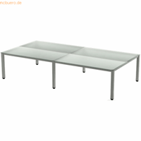 rocada Mehrfacharbeitstisch Executive BxTxH 320x163x73cm Gestell grau