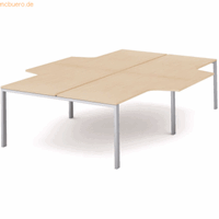 rocada Mehrfacharbeitstisch Total L-Form BxTxH 320x163/220x73cm Gestel