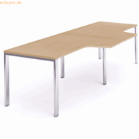 rocada Mehrfacharbeitstisch Total L-Form BxTxH 360x120/80x73cm Gestell