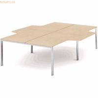 rocada Mehrfacharbeitstisch Total L-Form BxTxH 320x163/220x73cm Gestel