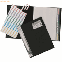 snopake 5 x  Sichtbuch mit Index A4 40 Hüllen/80 Seiten schwarz