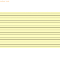 brunnen Karteikarten A5 liniert gelb VE=100 Stück