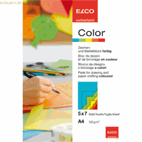 elco 10 x  Zeichenblock Color A4 120g/qm 5 Farben sortiert