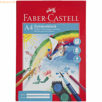 fabercastell 10 x Faber Castell Zeichenblock A4 Rote Linie 20 Blatt