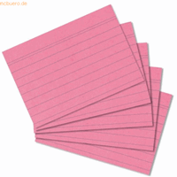 herlitz 10 x  Karteikarten A8 liniert rosa VE=100 Stück