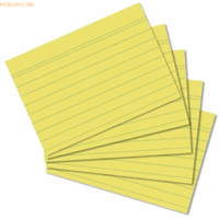 herlitz 10 x  Karteikarten A8 liniert gelb VE=100 Stück