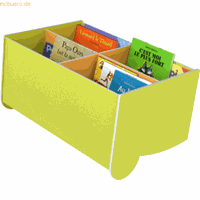 paperflow Schulbuchkasten Kunststoff geneigt gelbgrün/orange