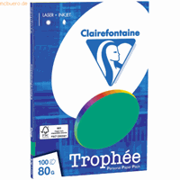 clairefontaine 10 x  Kopierpapier Trophee A4 80g/qm 100 Blatt tannengrü