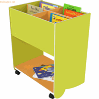 paperflow Schulbuchkasten Kunststoff mittelgroß gelbgrün/orange