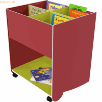 paperflow Schulbuchkasten Kunststoff groß rot/gelbgrün