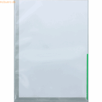 foldersys Sichthüllen A4 mit Indexstreifen PP VE=100 Stück grün