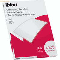 ibico Laminierfolie für A4 125 Micron matt VE=100 Stück farblos