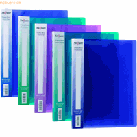snopake 10 x  Sichtbuch electra A4 24 Hüllen/48 Seiten A4 farbig sortie