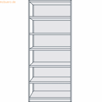 Kerkmann Complete stelling PROGRESS 500 T, basissectie, met achterwand, H 2250 x B 960 x D 440 mm