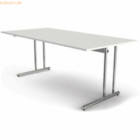 kerkmann Schreibtisch Artline extragroß C-Fuß 200x100x68-82cm weiß