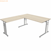 kerkmann Schreibtisch Form4 160 C-Fuß-Gestell 160x80x68-82cm / Anbau 1