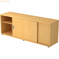 FINO - Dressoir voor onder een bureau, 1 legbord, 1 tussenwand, beukenhoutdecor