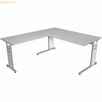 kerkmann Schreibtisch Form4 160 C-Fuß-Gestell 160x80x68-82cm / Anbau 1