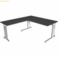 kerkmann Schreibtisch Form4 160 C-Fuß-Gestell 160x80x68-82cm / Anbau 1