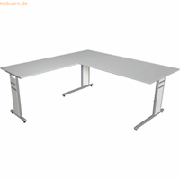 kerkmann Schreibtisch Form4 180 C-Fuß-Gestell 180x80x68-82cm / Anbau 1