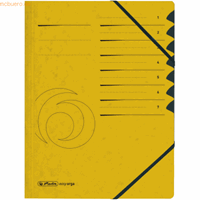 herlitz Ordnungsmappe A4 Colorspan-Karton 7 Fächer gelb