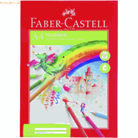 fabercastell 5 x Faber Castell Malblock A4 Rote Linie 100 Blatt