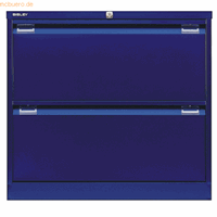 BISLEY Hangmappenkast, 2-baans, 2 laden, A4, oxfordblauw