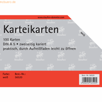 staufen Karteikarten A5 kariert 180g/qm weiß VE=100 Stück