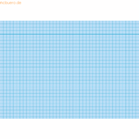rnk Karteikarten A5 kariert 170 g/qm blau VE=100 Stück