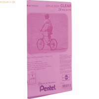 pentel Sichtbuchmappe Clear transluzent A4 20 Hüllen pink